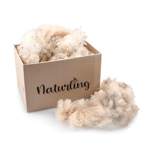 naturling Schafwolle unbehandelt – organischer Langzeitdünger & Mulchmaterial für Garten, Hochbeet und Gemüsebeet (1 kg)