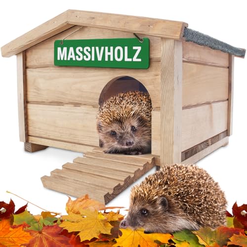 Hecht zooprinz Igelhaus mit Boden – Igelfutterhaus mit Dach